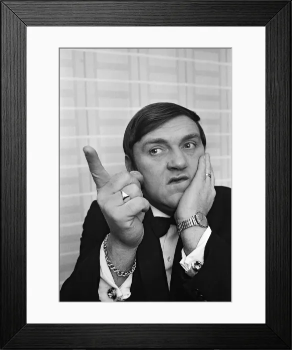 Framed Print : 36-year old comedian Les Dawson, who has just landed his biggest job yet - a six week Framed Print : 36-year old comedian Les Dawson, who has just landed his biggest job yet - a six week