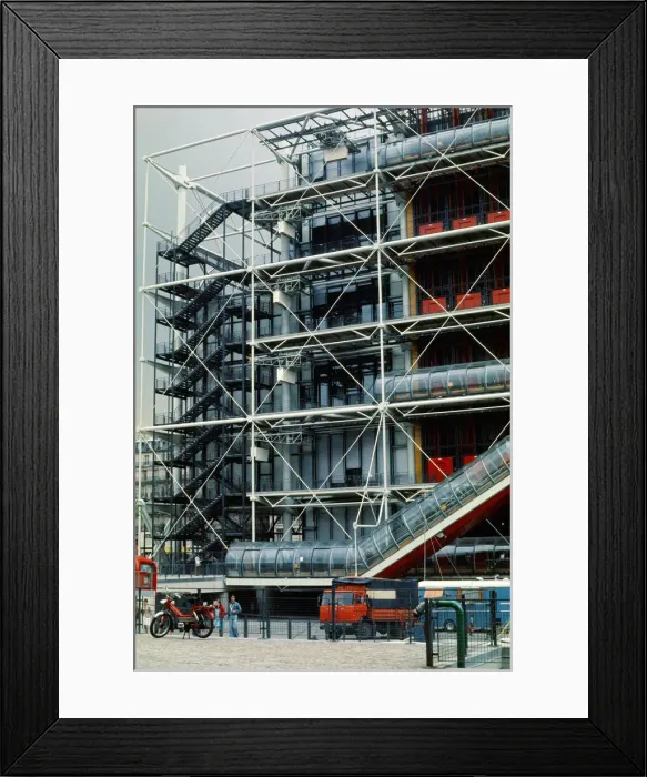 Framed Print : Georges Pompidou Centre, Paris, France. August 1977 Framed Print : Georges Pompidou Centre, Paris, France. August 1977