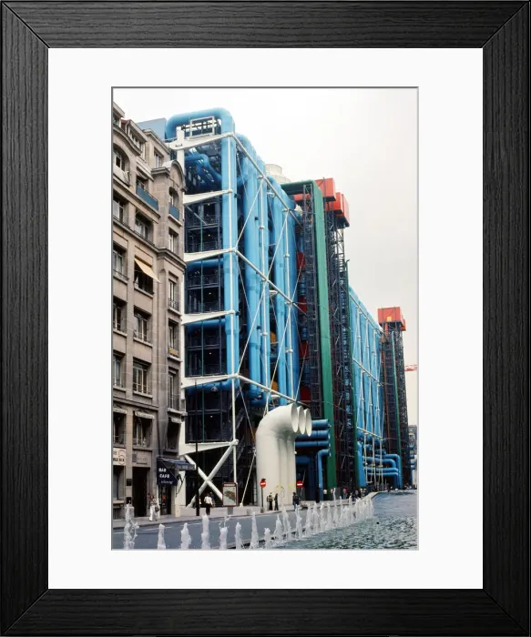 Framed Print : Georges Pompidou Centre, Paris, France. August 1977 Framed Print : Georges Pompidou Centre, Paris, France. August 1977