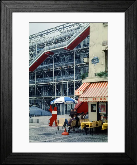 Framed Print : Georges Pompidou Centre, Paris, France. August 1977 Framed Print : Georges Pompidou Centre, Paris, France. August 1977