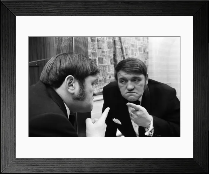 Framed Print : 36-year old comedian Les Dawson, who has just landed his biggest job yet - a six week Framed Print : 36-year old comedian Les Dawson, who has just landed his biggest job yet - a six week