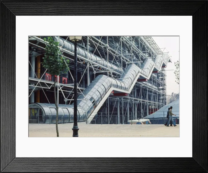 Framed Print : Georges Pompidou Centre, Paris, France. August 1977 Framed Print : Georges Pompidou Centre, Paris, France. August 1977