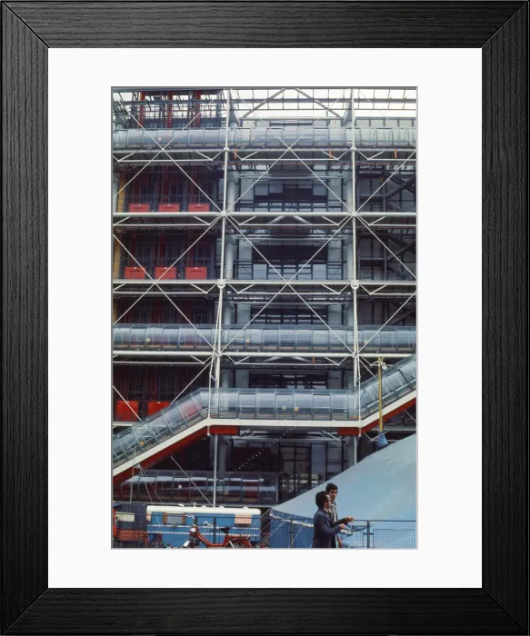 Framed Print : Georges Pompidou Centre, Paris, France. August 1977 Framed Print : Georges Pompidou Centre, Paris, France. August 1977