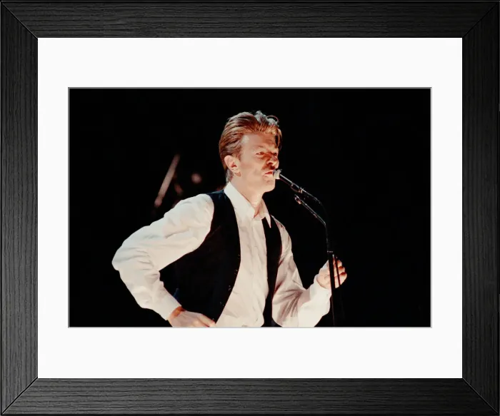 Framed Print : David Bowie performing at The Birmingham NEC, as part of his 1990 Sound Framed Print : David Bowie performing at The Birmingham NEC, as part of his 1990 Sound