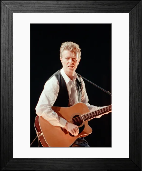 Framed Print : David Bowie performing at The Birmingham NEC, as part of his 1990 Sound Framed Print : David Bowie performing at The Birmingham NEC, as part of his 1990 Sound