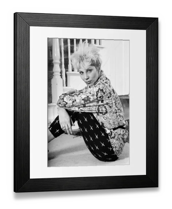 Framed Print : Angie Bowie, (also known as Angela Bowie) Picture taken at home
