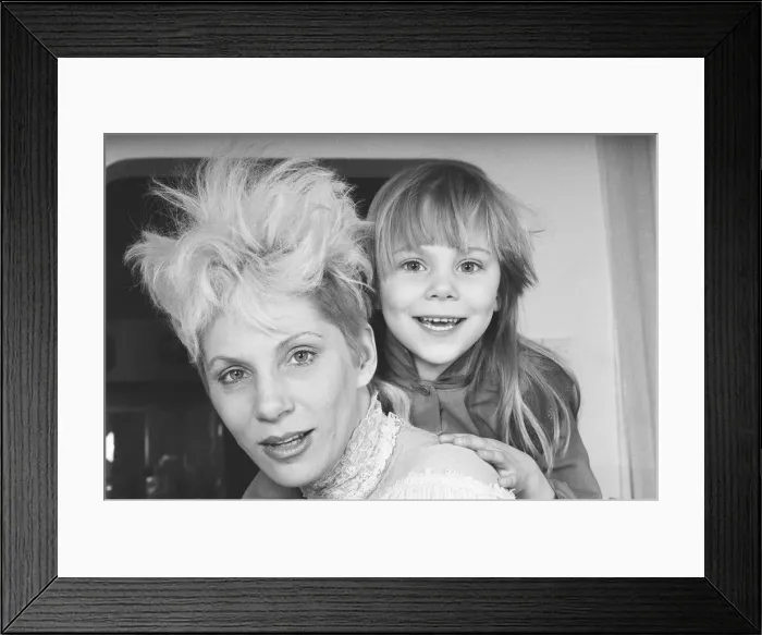 Framed Print : Angie Bowie, (also known as Angela Bowie) with her daughter Stacia Larranna Celeste Lipka Framed Print : Angie Bowie, (also known as Angela Bowie) with her daughter Stacia Larranna Celeste Lipka