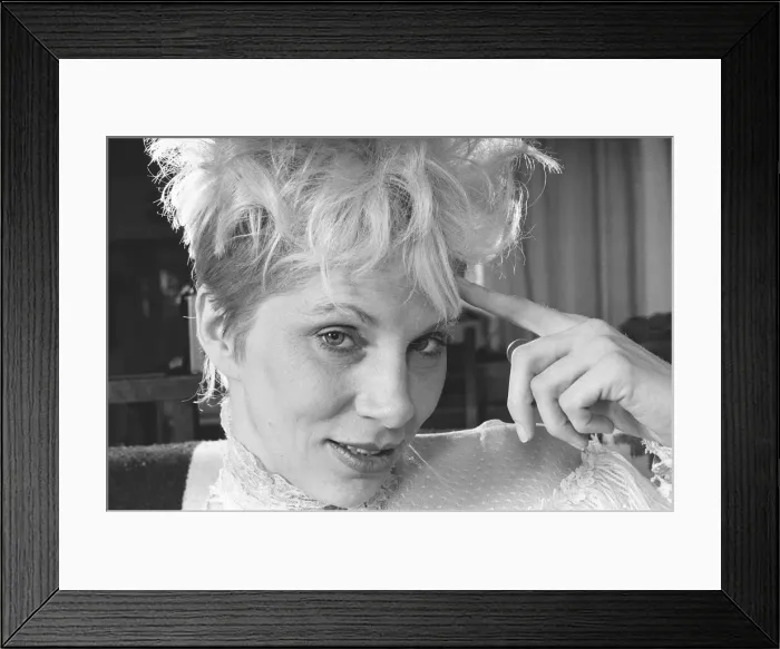 Framed Print : Angie Bowie, (also known as Angela Bowie) Picture taken at home Framed Print : Angie Bowie, (also known as Angela Bowie) Picture taken at home