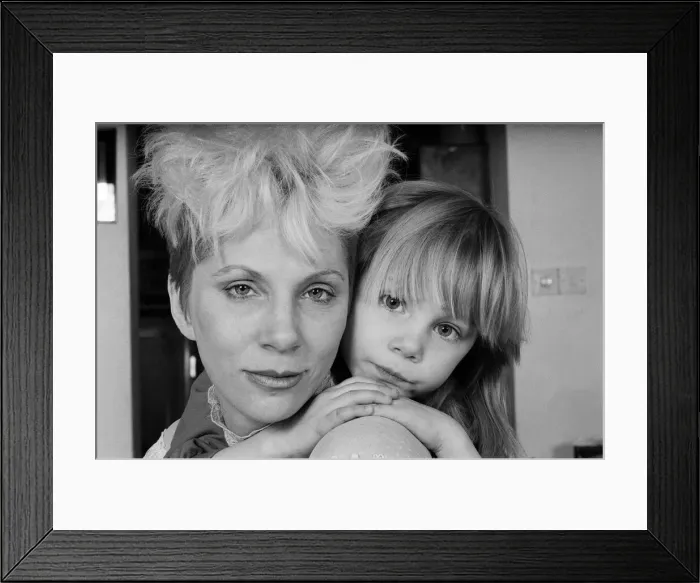 Framed Print : Angie Bowie, (also known as Angela Bowie) with her daughter Stacia Larranna Celeste Lipka Framed Print : Angie Bowie, (also known as Angela Bowie) with her daughter Stacia Larranna Celeste Lipka