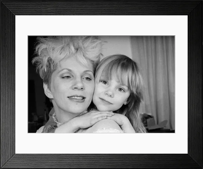 Framed Print : Angie Bowie, (also known as Angela Bowie) with her daughter Stacia Larranna Celeste Lipka Framed Print : Angie Bowie, (also known as Angela Bowie) with her daughter Stacia Larranna Celeste Lipka