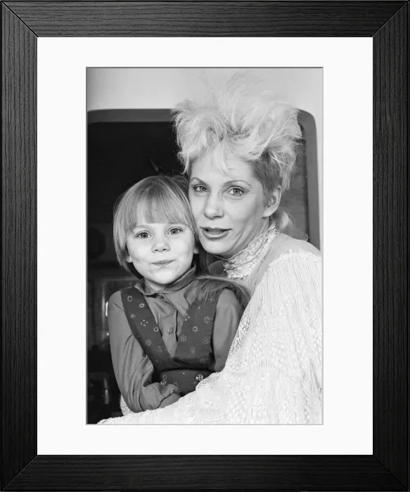 Framed Print : Angie Bowie, (also known as Angela Bowie) with her daughter Stacia Larranna Celeste Lipka