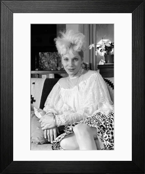 Framed Print : Angie Bowie, (also known as Angela Bowie) Picture taken at home Framed Print : Angie Bowie, (also known as Angela Bowie) Picture taken at home