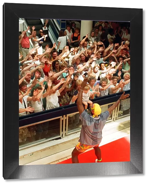 Mr Motivator aka Derrick Evans at Broad Street Mall, Reading. 25th June 1996