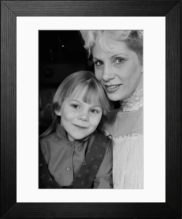 Framed Print : Angie Bowie, (also known as Angela Bowie) with her daughter Stacia Larranna Celeste Lipka Framed Print : Angie Bowie, (also known as Angela Bowie) with her daughter Stacia Larranna Celeste Lipka