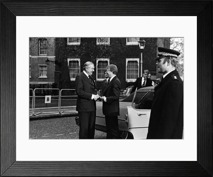 Framed Print : President Jimmy Carter meets Prime Minister James Callaghan at Downing Street Framed Print : President Jimmy Carter meets Prime Minister James Callaghan at Downing Street