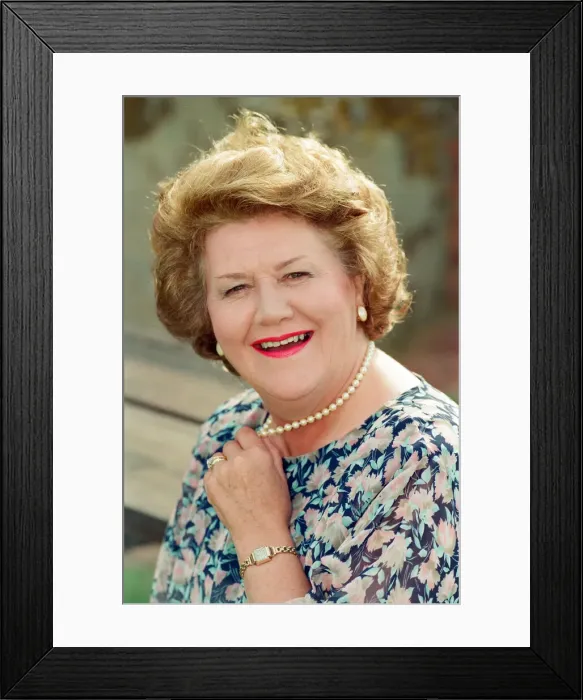 Framed Print : Photocall for new BBC production Keeping up Appearances. Patricia Routledge Framed Print : Photocall for new BBC production Keeping up Appearances. Patricia Routledge