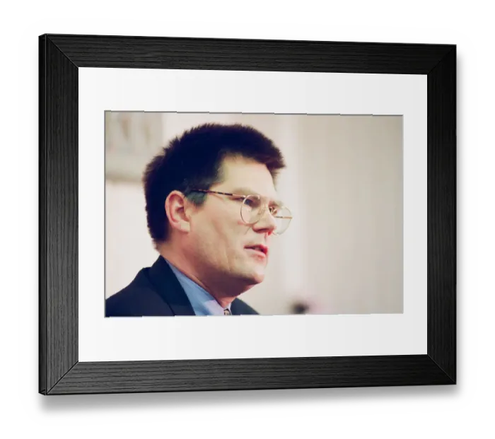 Framed Print : Michael Thompson, owner chairman, Swansea City, pictured at news press conference Framed Print : Michael Thompson, owner chairman, Swansea City, pictured at news press conference
