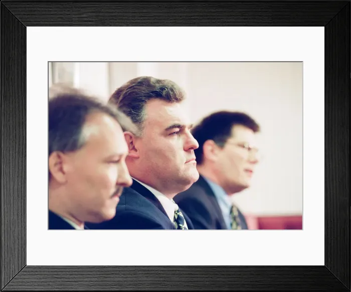 Framed Print : Kevin Cullis, new Swansea City manger, pictured at news press conference Framed Print : Kevin Cullis, new Swansea City manger, pictured at news press conference