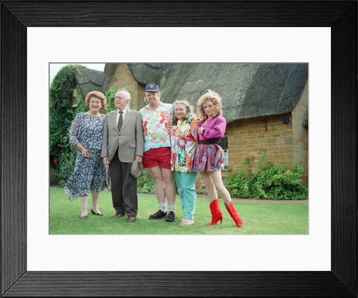 Framed Print : Photocall for new BBC production Keeping up Appearances Framed Print : Photocall for new BBC production Keeping up Appearances