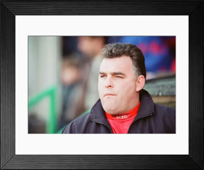 Framed Print : Kevin Cullis, new Swansea City manger, pictured in dugout and first match in charge Framed Print : Kevin Cullis, new Swansea City manger, pictured in dugout and first match in charge