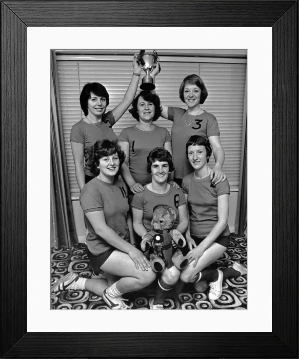 Framed Print : Easton Ladies Volleyball Team. Representing Cleveland, they have won the North East Framed Print : Easton Ladies Volleyball Team. Representing Cleveland, they have won the North East