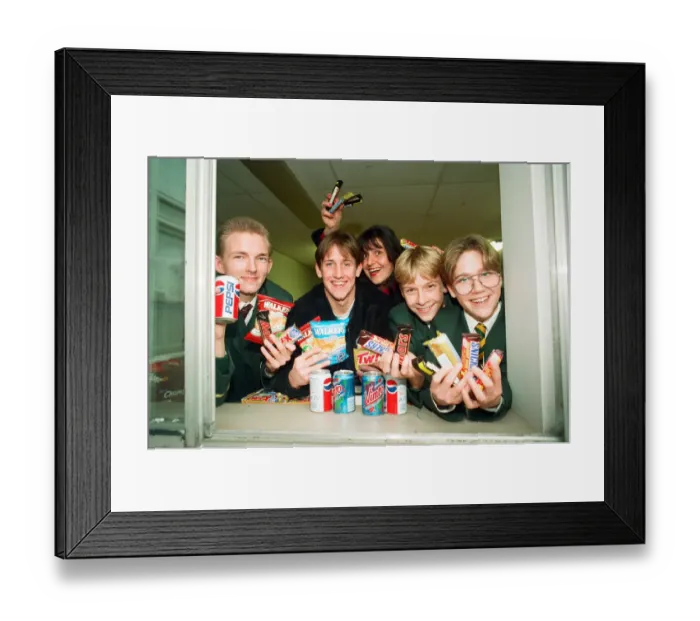 Framed Print : Reading FC footballer James Lambert opens Ashmead Schools Tuck Shop