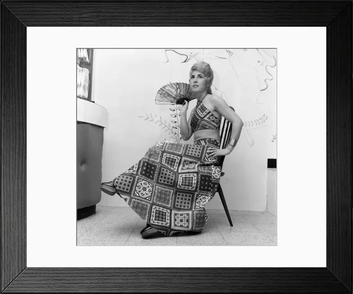 Framed Print : Women wearing fashionable clothes at Dundas Arcade, Middlesbrough. 1973