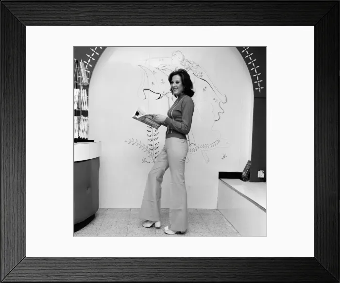 Framed Print : Women wearing fashionable clothes at Dundas Arcade, Middlesbrough. 1973 Framed Print : Women wearing fashionable clothes at Dundas Arcade, Middlesbrough. 1973