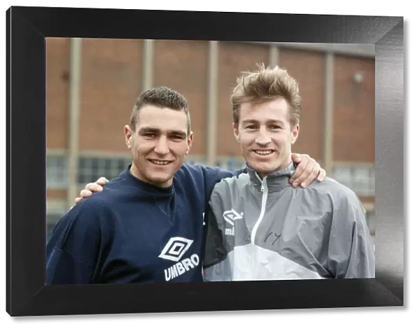 Vinnie Jones and Lee Chapman footballers. 11th January 1990. Leeds United