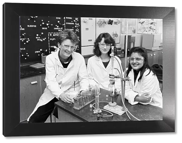Pure chemistry... Greenhead College science students (from left) Andrew Maxwell