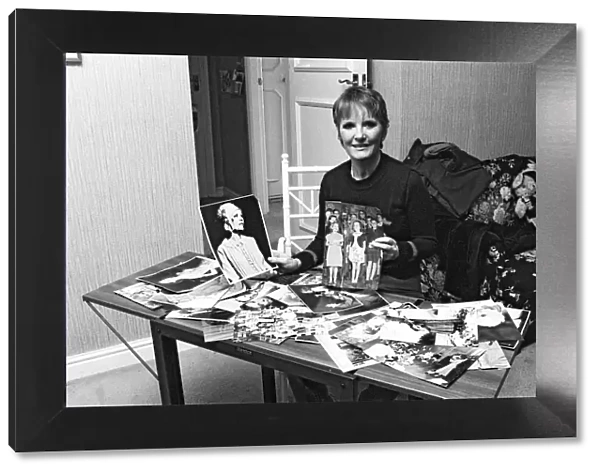 Petula Clark surrounded by pictures of herself throughout her career. 13th October 1981