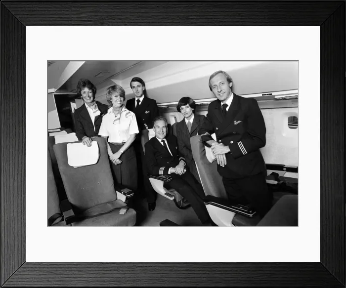 Framed Print : Concorde crew. 21st June 1980