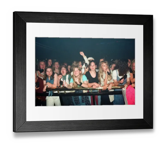 Framed Print : Teeny boppers concert at The Mall nightclub in Stockton. 30th August 1994 Framed Print : Teeny boppers concert at The Mall nightclub in Stockton. 30th August 1994