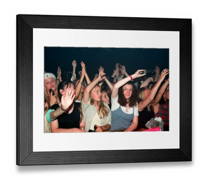 Framed Print : Teeny boppers concert at The Mall nightclub in Stockton. 30th August 1994 Framed Print : Teeny boppers concert at The Mall nightclub in Stockton. 30th August 1994