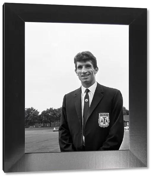 1966 World Cup tournament held in England. Portrait of Argentina football captain