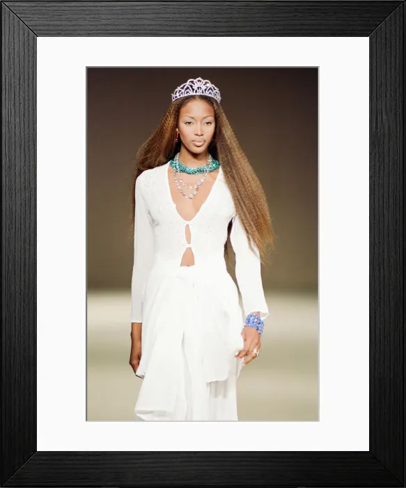 Framed Print : Naomi Campbell, London Fashion Week 1992, 10th October 1992