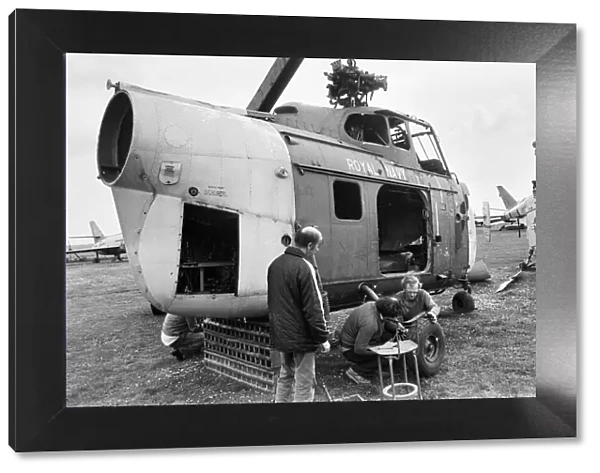 The very first British Westland Whirlwind helicopter arrives at its new home at