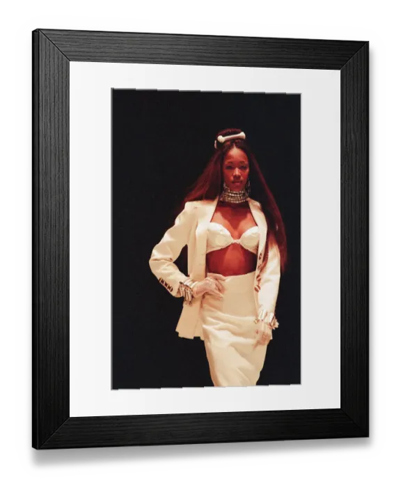 Framed Print : Naomi Campbell, London Fashion Week 1992, 10th October 1992 Framed Print : Naomi Campbell, London Fashion Week 1992, 10th October 1992