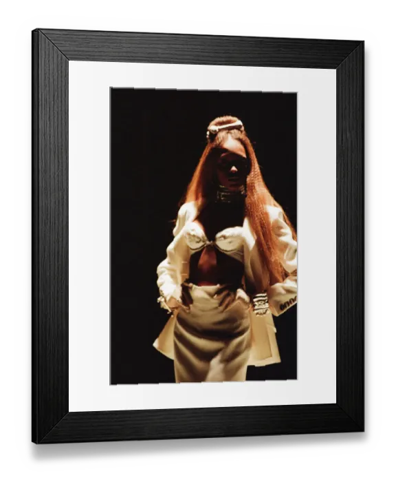 Framed Print : Naomi Campbell, London Fashion Week 1992, 10th October 1992