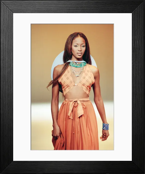 Framed Print : Naomi Campbell, London Fashion Week 1992, 10th October 1992 Framed Print : Naomi Campbell, London Fashion Week 1992, 10th October 1992