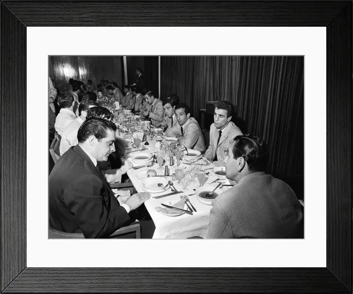 Framed Print : 1966 World Cup tournament. The Argentina football squad in Birmingham during the 1966