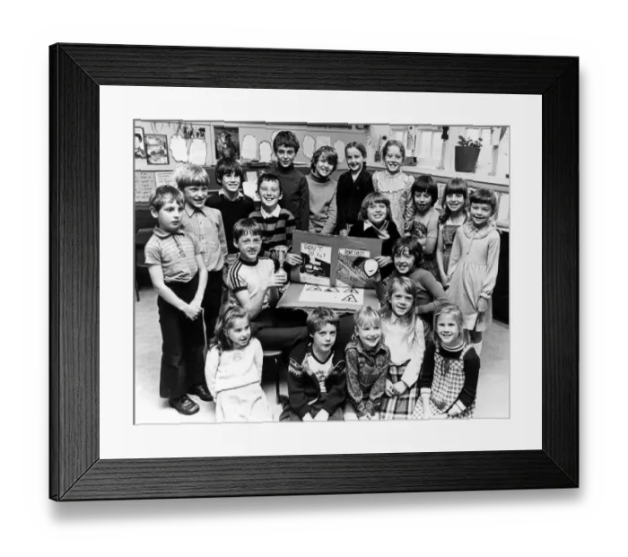 Framed Print : Children at Chop Gate Primary School near Stokesley, 28th September 1982 Framed Print : Children at Chop Gate Primary School near Stokesley, 28th September 1982