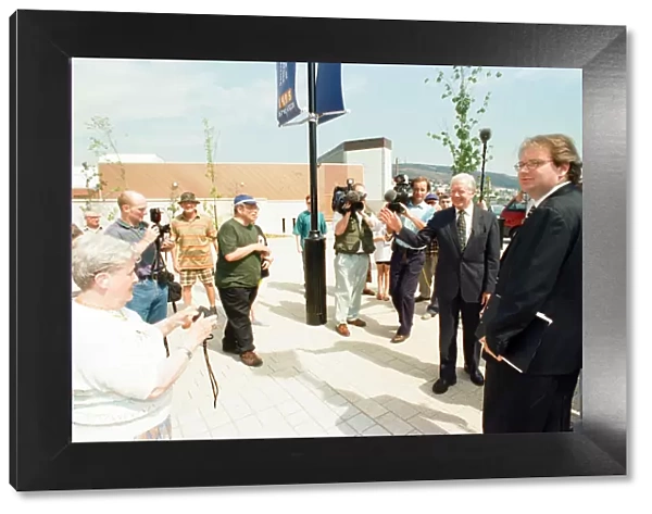 Former US President Jimmy Carter in Swansea. 11th August 1995