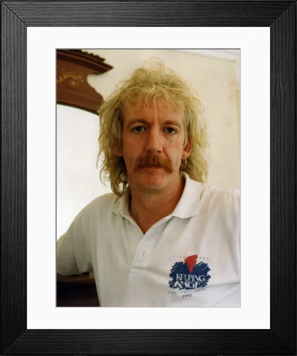Framed Print : Brendan Healy, Actor, Comedian and Musician, 21st May 1993 Framed Print : Brendan Healy, Actor, Comedian and Musician, 21st May 1993