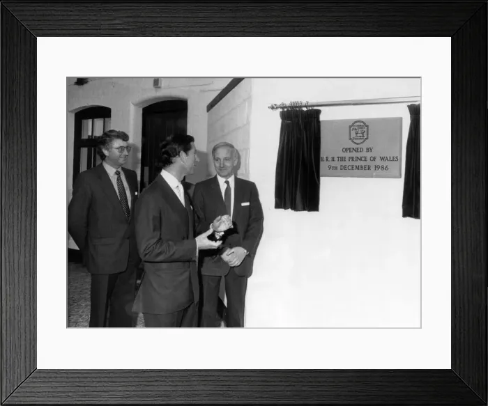 Framed Print : Prince Charles visits North East, 9th December 1986. Official opening of The Stables St Framed Print : Prince Charles visits North East, 9th December 1986. Official opening of The Stables St