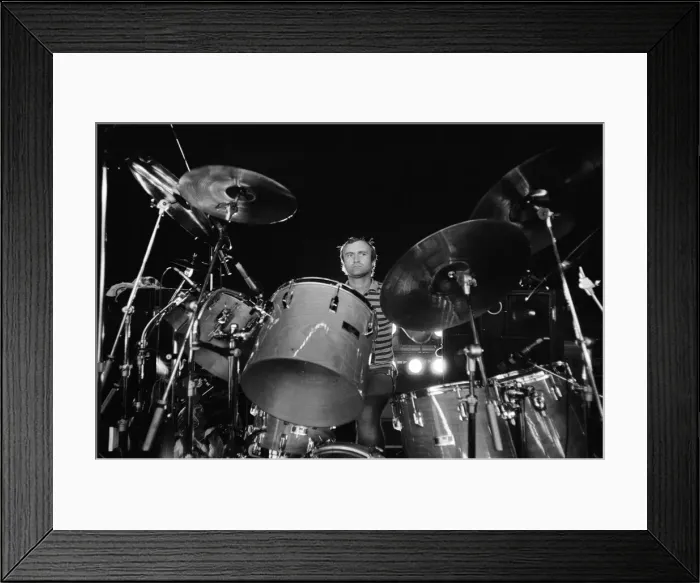 Framed Print : Phil Collins of Genesis ahead of a concert in Saratoga Springs, New York State Framed Print : Phil Collins of Genesis ahead of a concert in Saratoga Springs, New York State