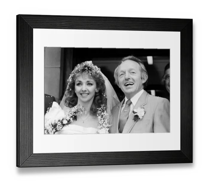 Framed Print : The wedding of Paul Daniels and Debbie McGee in Buckinghamshire. 2nd April 1988 Framed Print : The wedding of Paul Daniels and Debbie McGee in Buckinghamshire. 2nd April 1988