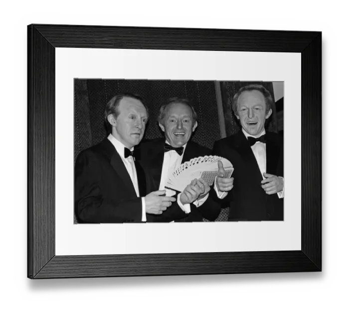 Framed Print : Magician Paul Daniels pictured with his waxwork. 21st February 1987 Framed Print : Magician Paul Daniels pictured with his waxwork. 21st February 1987