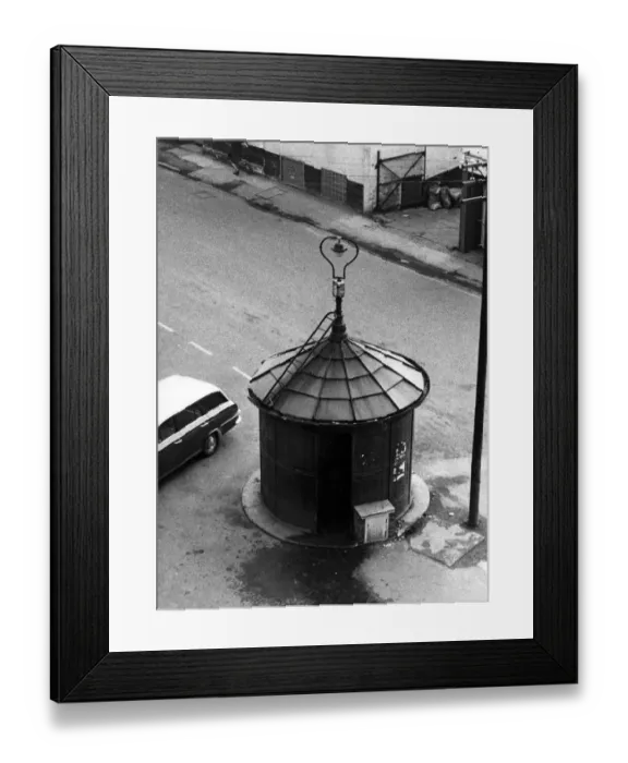 Framed Print : Mens lavatory, Ford Street, Coventry, removed in 1969. Circa 1969
