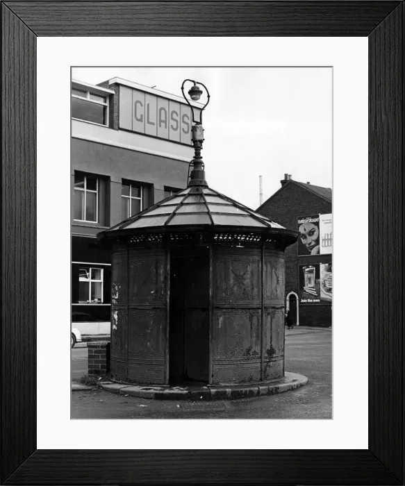 Framed Print : Mens lavatory, Ford Street, Coventry, removed in 1969. Circa 1969 Framed Print : Mens lavatory, Ford Street, Coventry, removed in 1969. Circa 1969